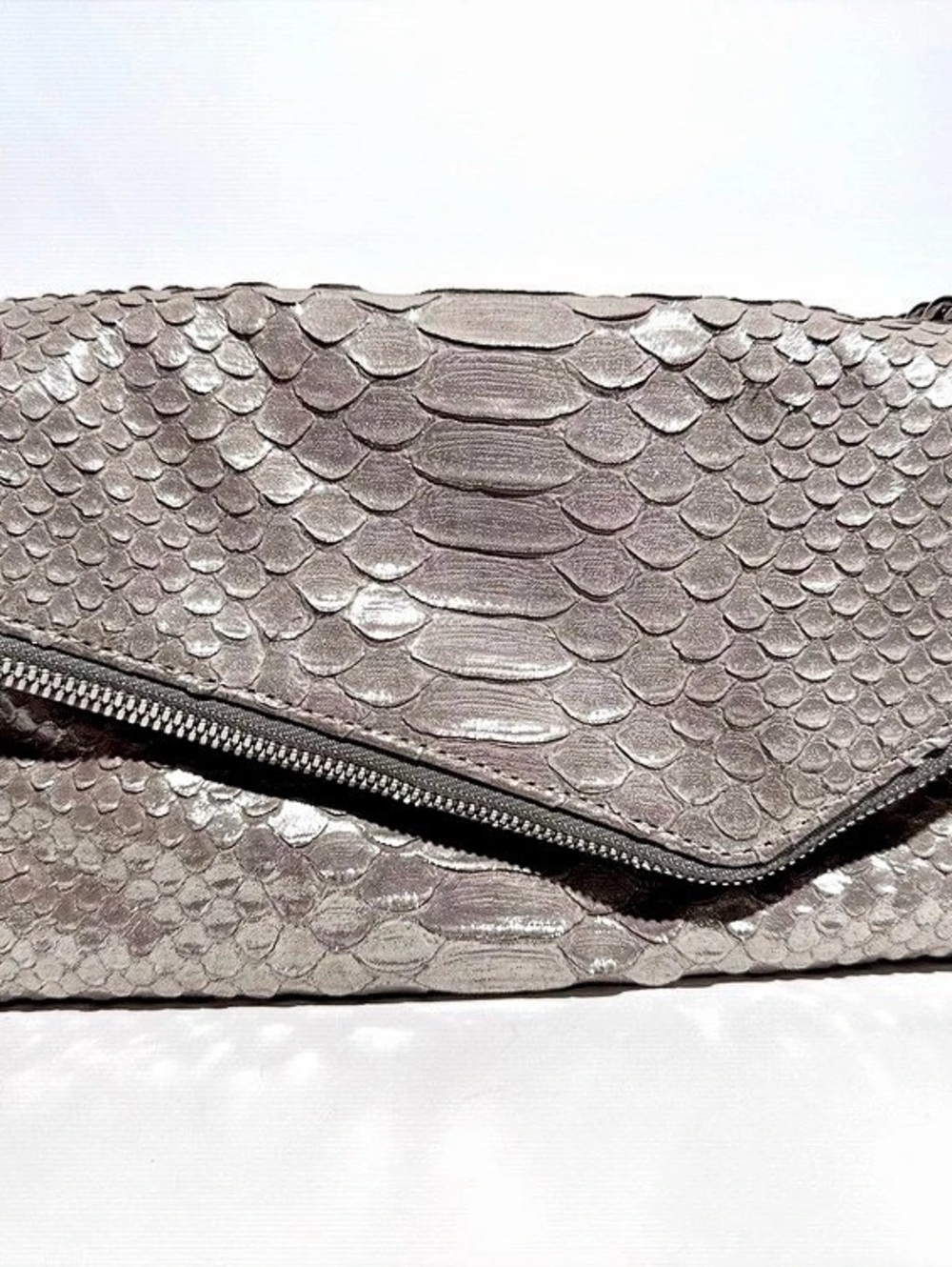 Henri Bendel Textured Chain Shoulder Bag in Pink & Silver